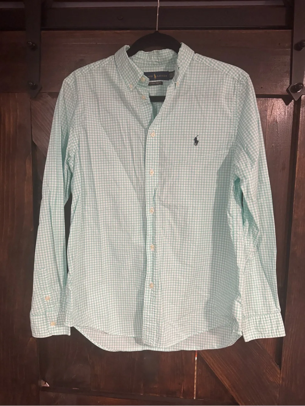 Polo by Ralph Lauren Men’s Mint Gingham Button-Down Shirt